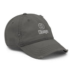 Kaspa KAS distressed crypto hat - back view
