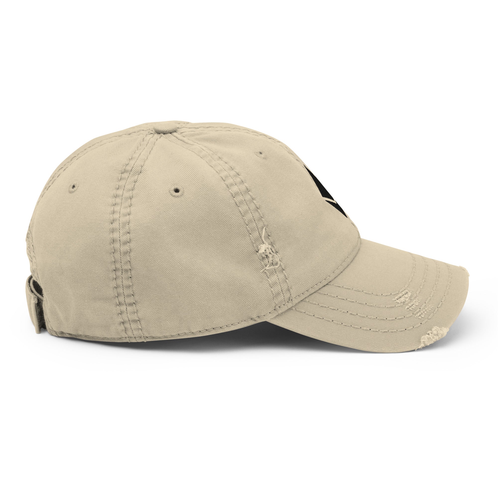 Embroidered Ethereum Distressed Dad Hat