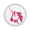 Embroidered Uniswap UNI Patch White - circular 3 inch front view