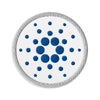 Embroidered Cardano ADA Patch White - circular 3 inch front view