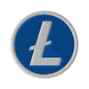 Embroidered Litecoin LTC Patch White - circular 3 inch front view