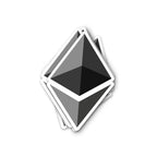 Ethereum Logo Waterproof Vinyl Crypto Sticker - ETH diamond logo