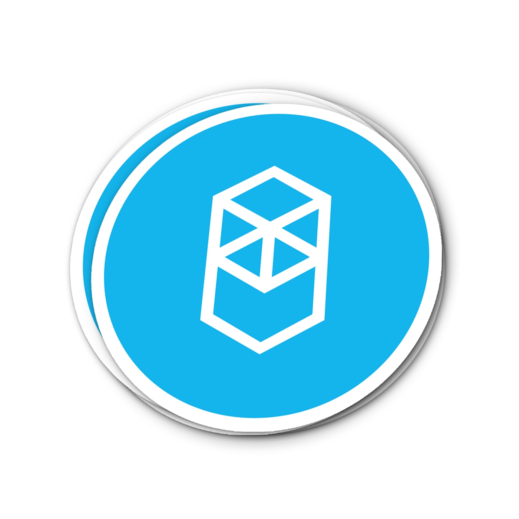 Fantom FTM Logo Waterproof Vinyl Crypto Sticker - blue ghost FTM logo