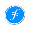 Filecoin FIL Logo Waterproof Vinyl Crypto Sticker - FIL decentralized storage logo