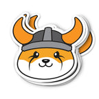 Floki Inu FLOKI Logo Waterproof Vinyl Crypto Sticker - Viking meme coin logo