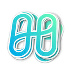 Harmony ONE Logo Waterproof Vinyl Crypto Sticker - ONE logo front view