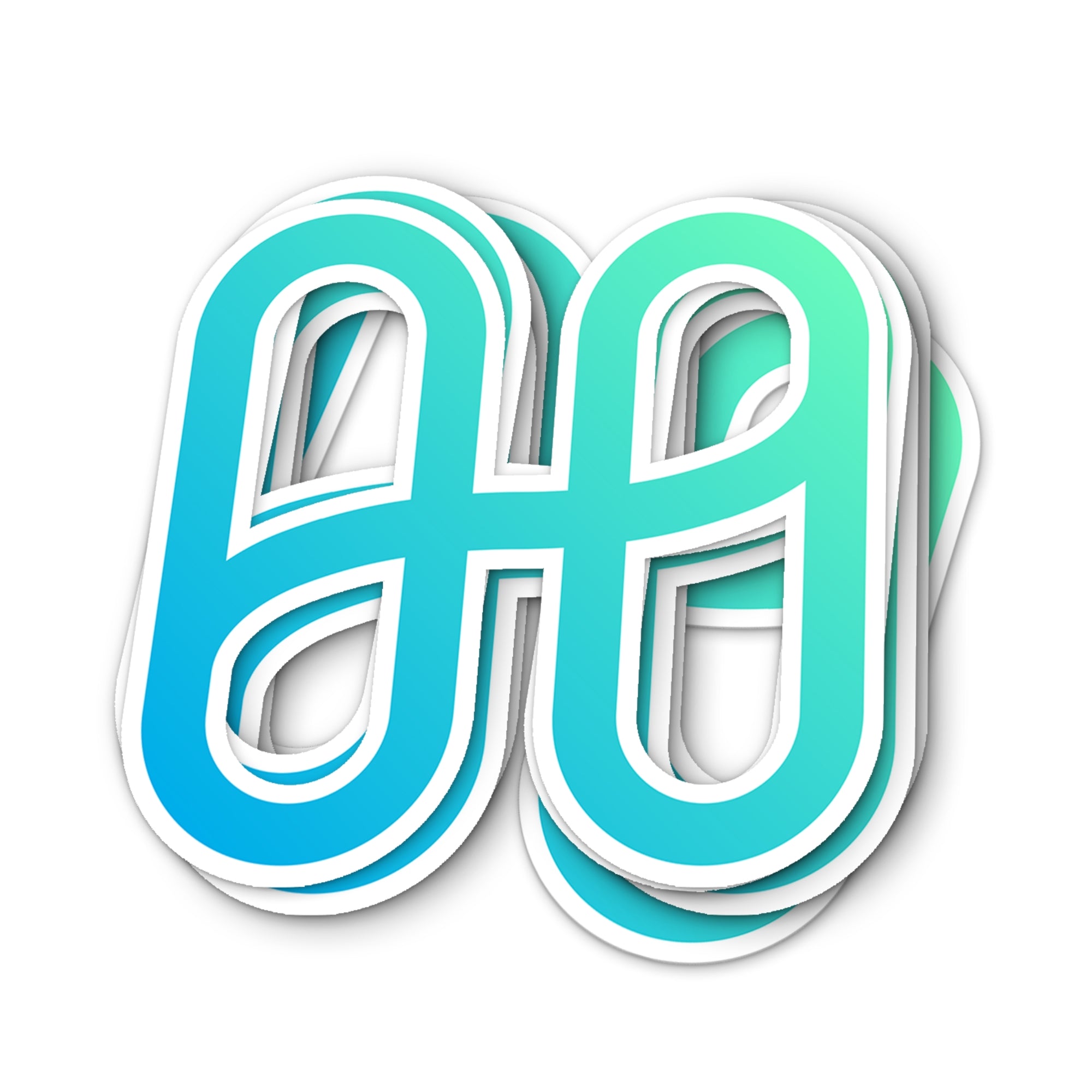Harmony ONE Logo Waterproof Vinyl Crypto Sticker - ONE logo front view