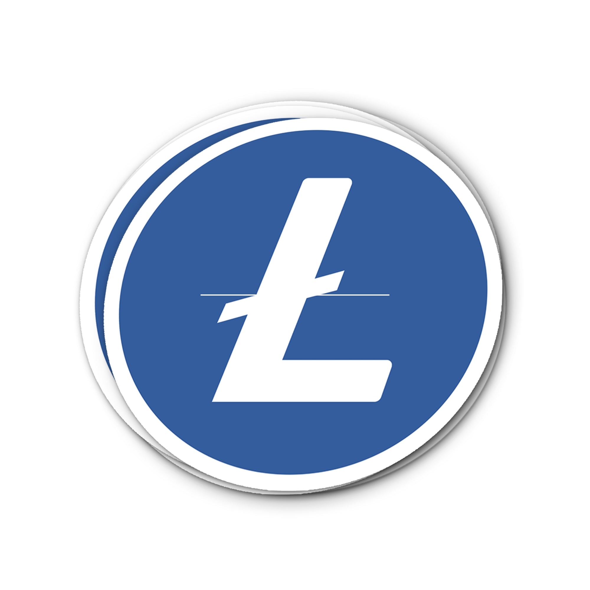 Litecoin LTC Logo Waterproof Vinyl Crypto Sticker - silver LTC logo