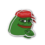 Pepe PEPE Logo Waterproof Vinyl Crypto Sticker - green frog meme logo