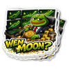 PEPE Wen Moon Waterproof Vinyl Crypto Sticker - flat view