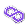 Polygon MATIC Logo Waterproof Vinyl Crypto Sticker - purple polygon logo