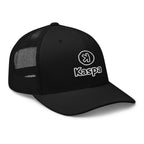 Kaspa KAS crypto trucker hat white - side view