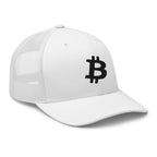 Bitcoin BTC crypto trucker hat - back view mesh panel