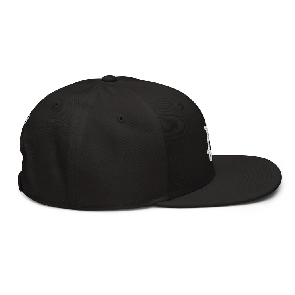 Embroidered Bitcoin BTC crypto snapback black - right side view