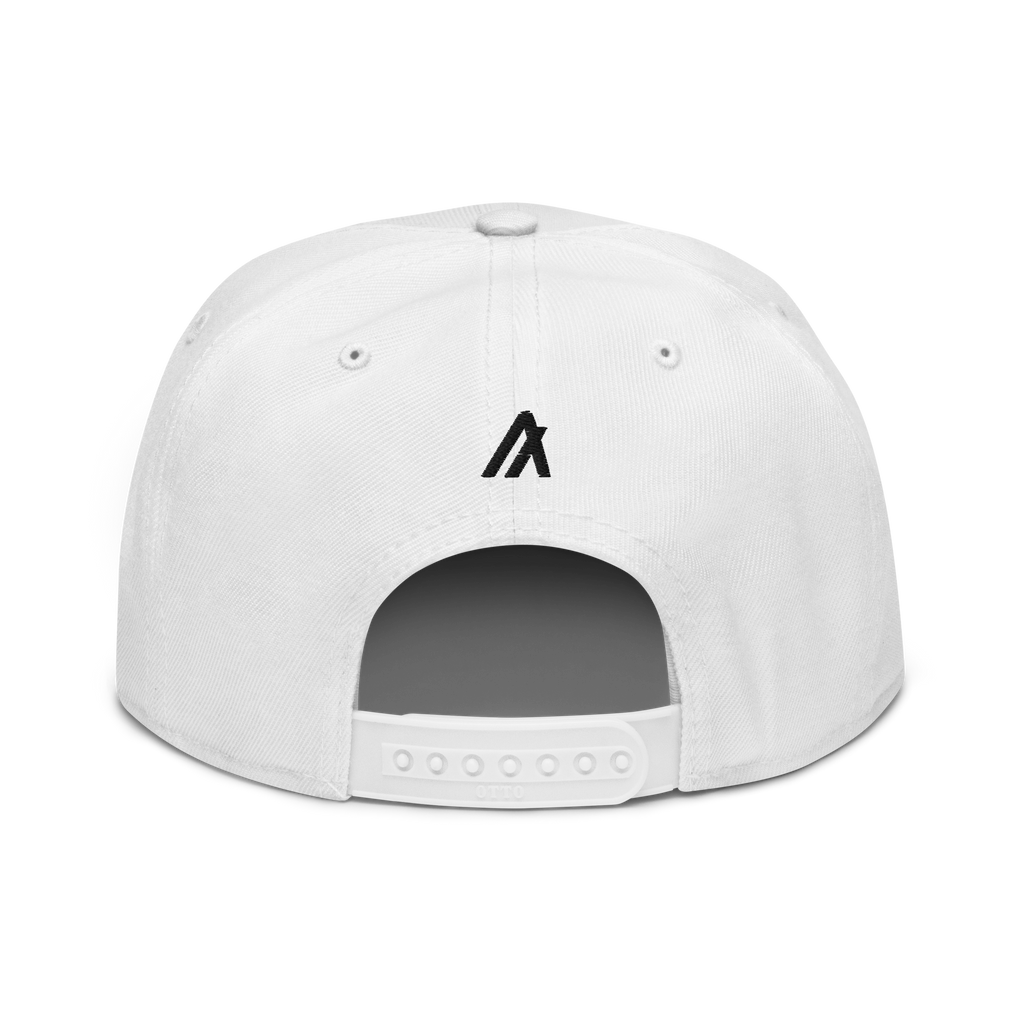 Embroidered Algorand Snapback Hat - white back view