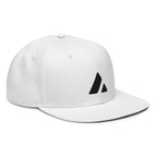 Embroidered Avalanche Snapback Hat - white right front view AVAX logo