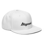 Embroidered Algorand Snapback Hat - white right front view ALGO logo