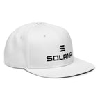 Embroidered Solana Snapback Hat Design 2 - white right front view SOL