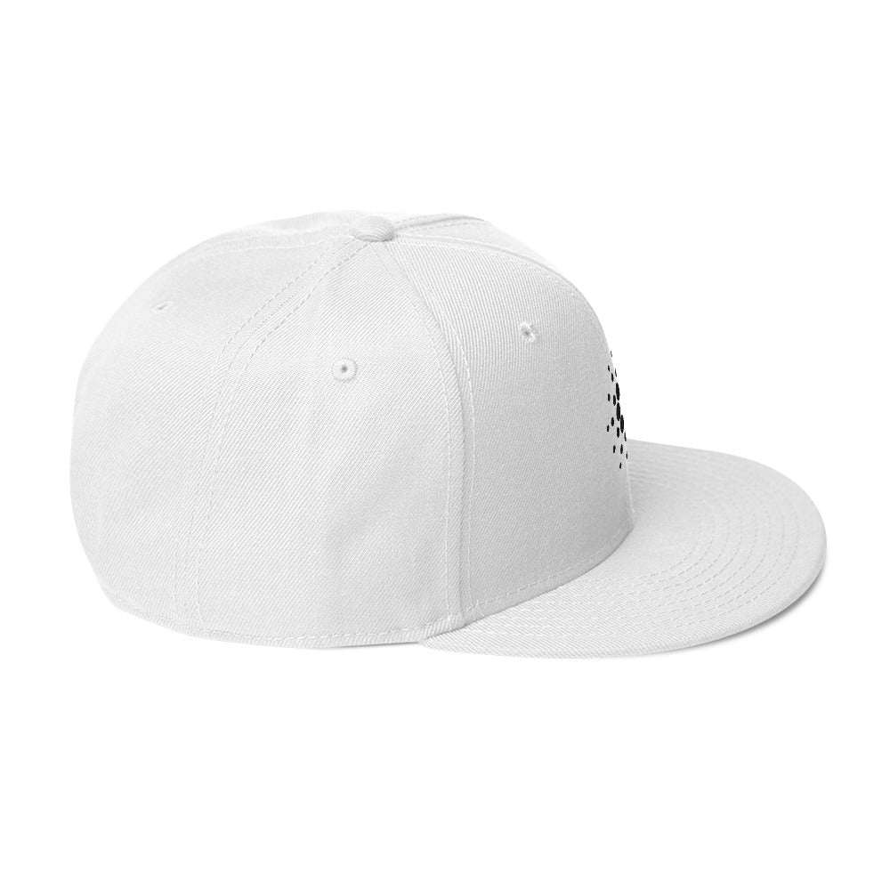 Embroidered Cardano ADA crypto snapback white - right side view