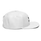 Embroidered Kaspa logo crypto snapback white - right side view