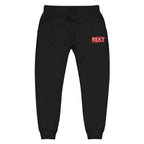 REKT Embroidered Fleece Jogger Style 1 - black front view