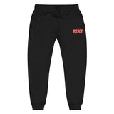 REKT Embroidered Fleece Jogger Style 1 - black front view