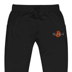 Embroidered Satoshi Nakamoto Sweatpants - black zoomed embroidery