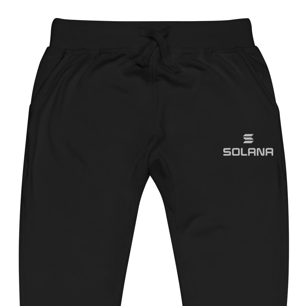 Embroidered Solana Sweatpants - black zoomed embroidery