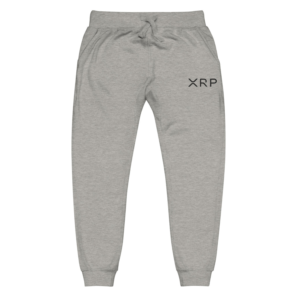 XRP Embroidered Sweatpants - carbon grey front view