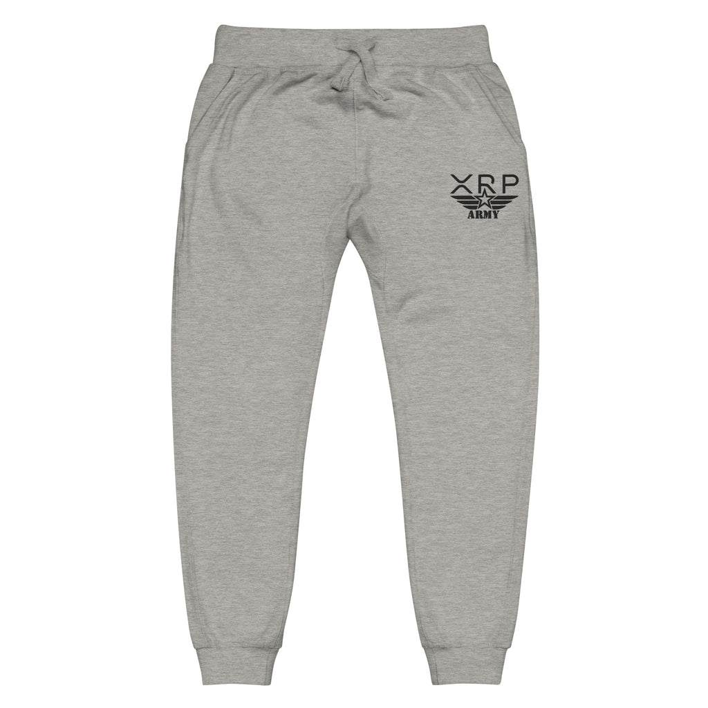 XRP Army Embroidered Sweatpants - carbon grey front view