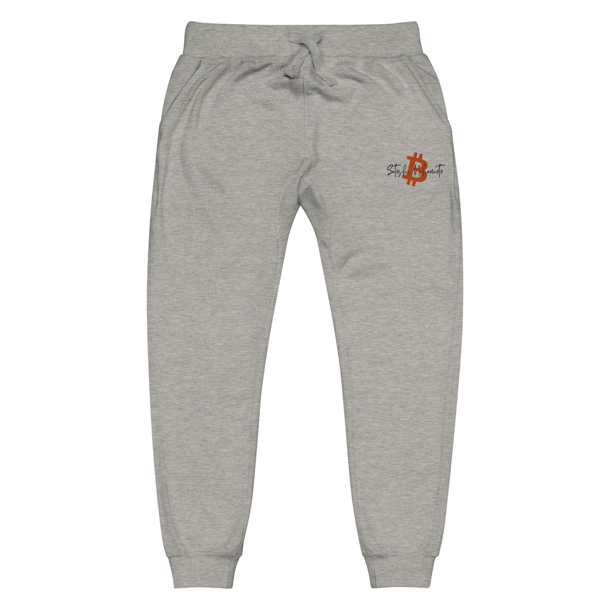 Embroidered Satoshi Nakamoto Unisex Fleece Jogger Sweatpants