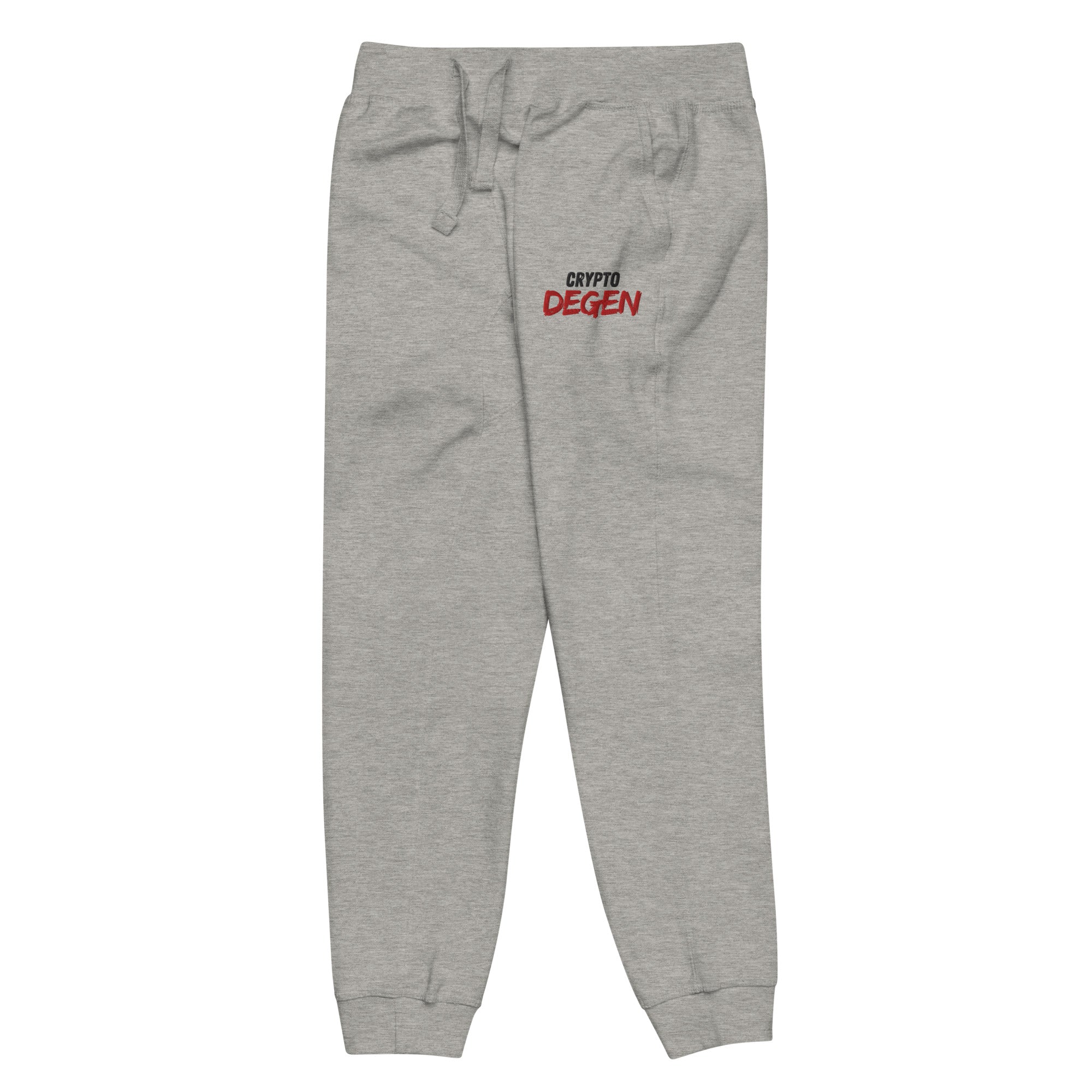 Embriodered "Crypto Degen" Unisex Fleece Jogger Sweatpants