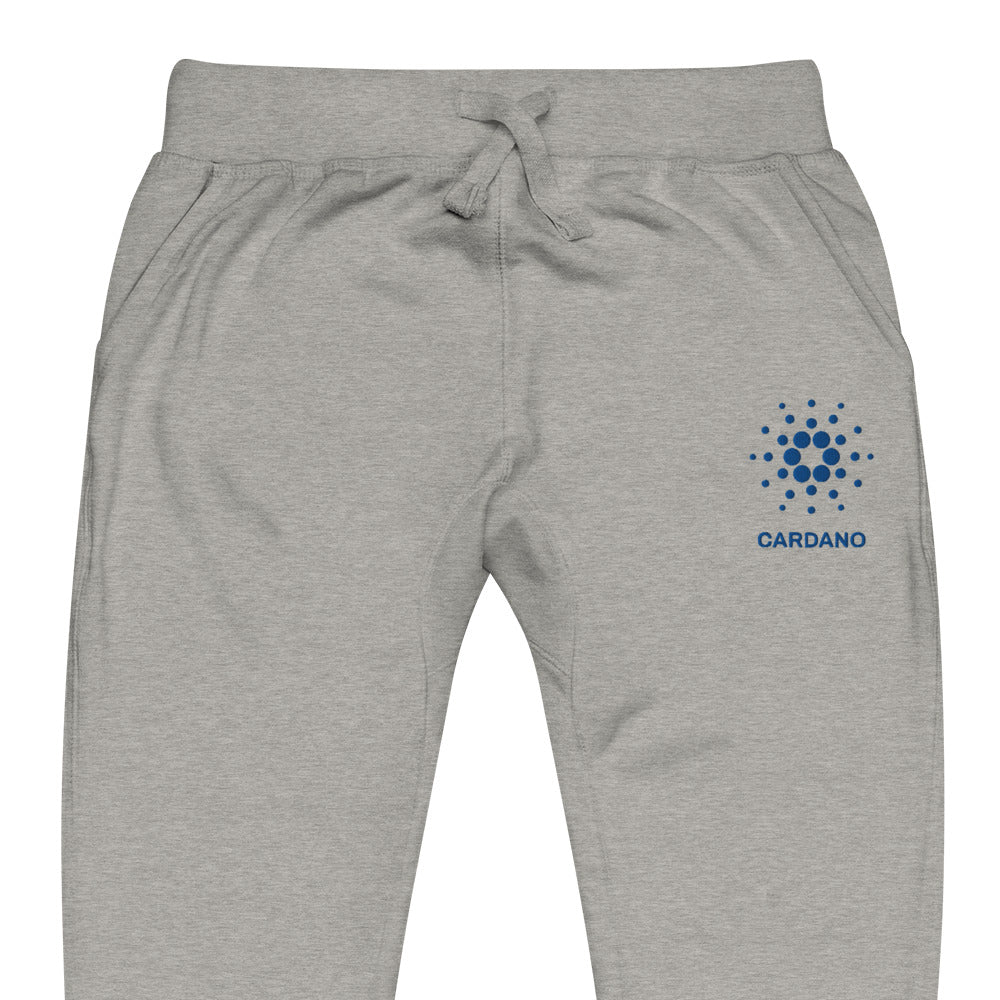 Embriodered Cardano Unisex Fleece Jogger Sweatpants