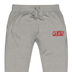 Embroidered REKT Sweatpants - carbon grey zoomed embroidery