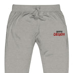 Embroidered Crypto Degen Sweatpants - carbon grey zoomed embroidery