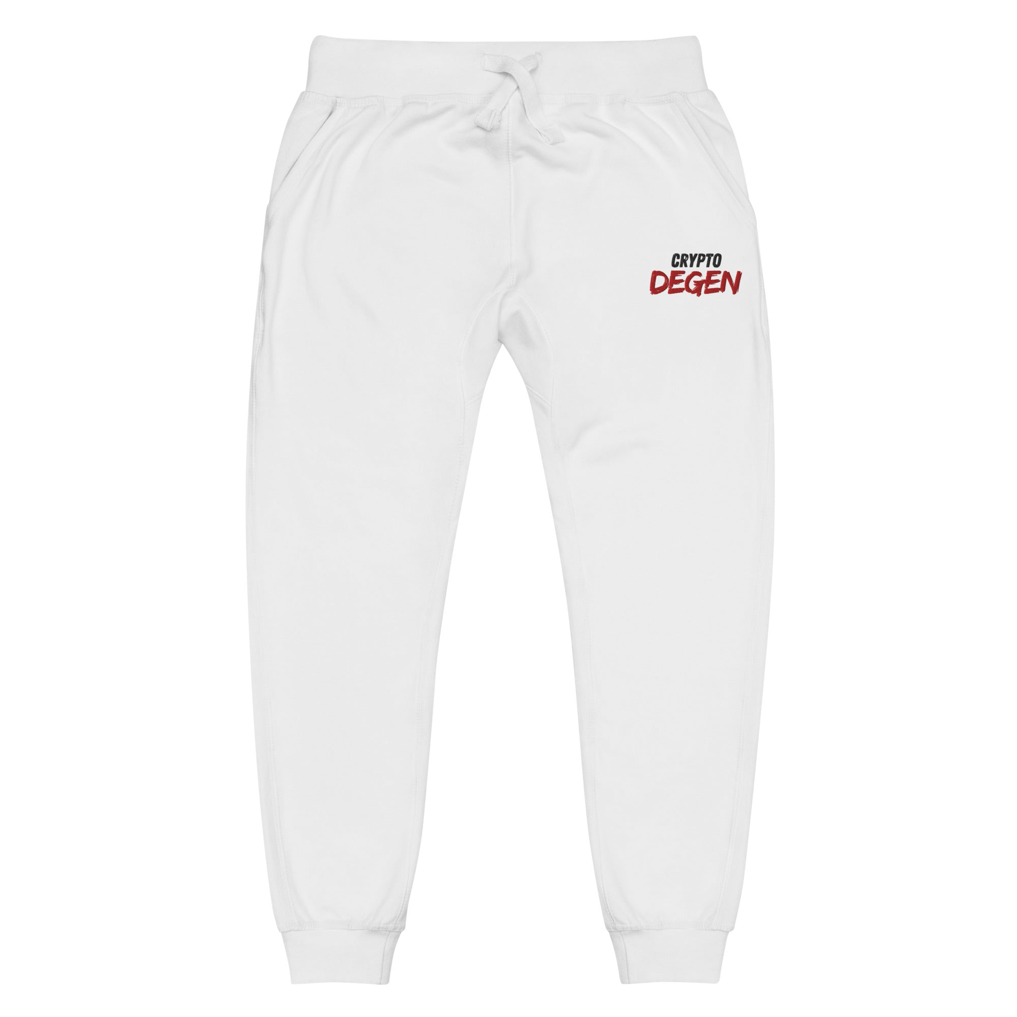Embriodered "Crypto Degen" Unisex Fleece Jogger Sweatpants