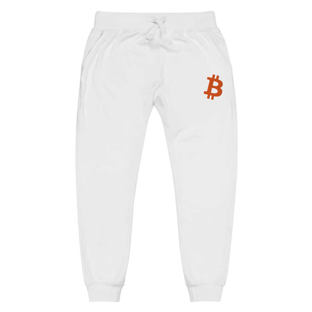 Embroidered Bitcoin "B" Unisex Fleece Jogger Sweatpants