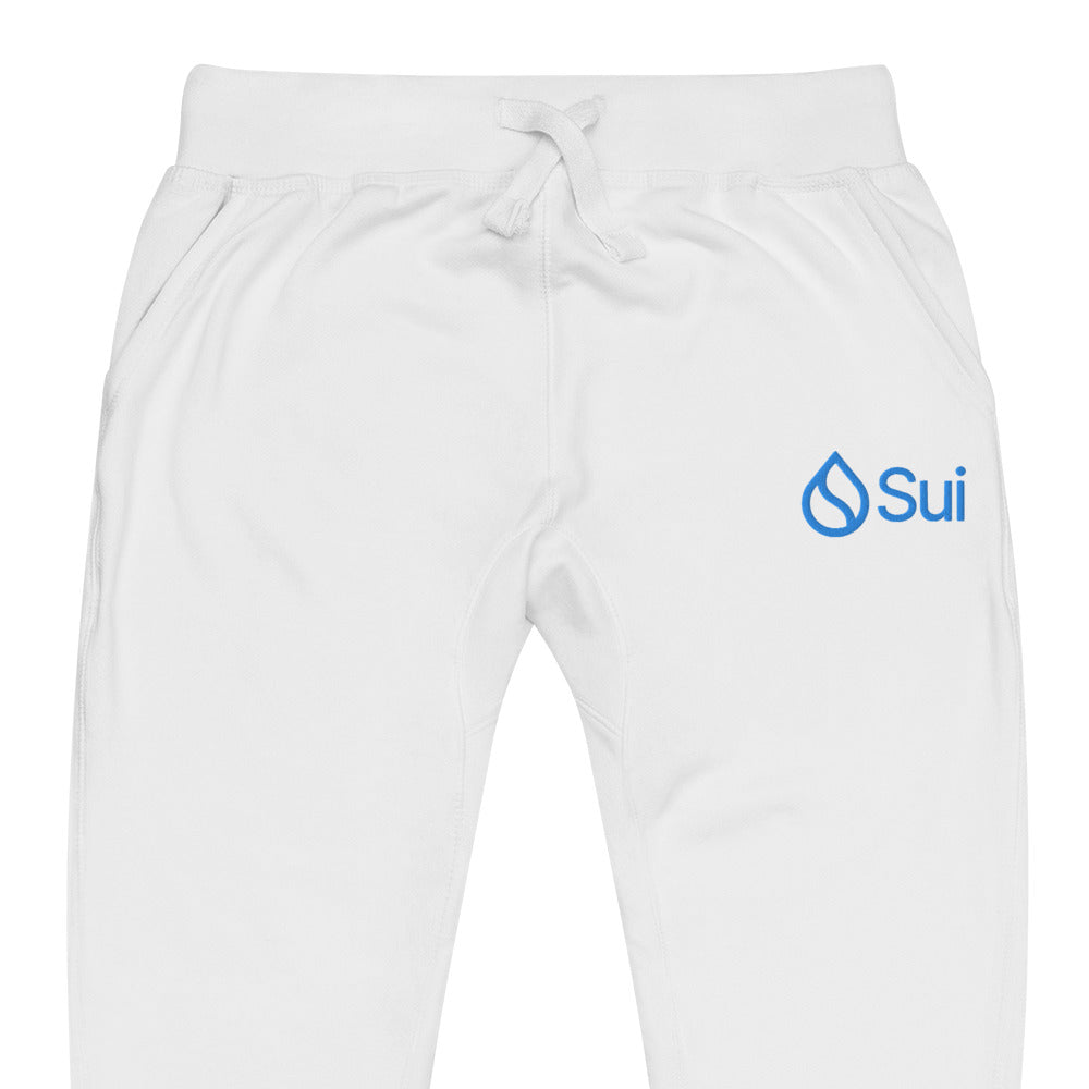 Embroidered Sui Sweatpants - white zoomed embroidery