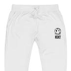 Embroidered REKT Style 2 Sweatpants - white zoomed embroidery