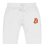 Embroidered Bitcoin B Sweatpants - white zoomed embroidery