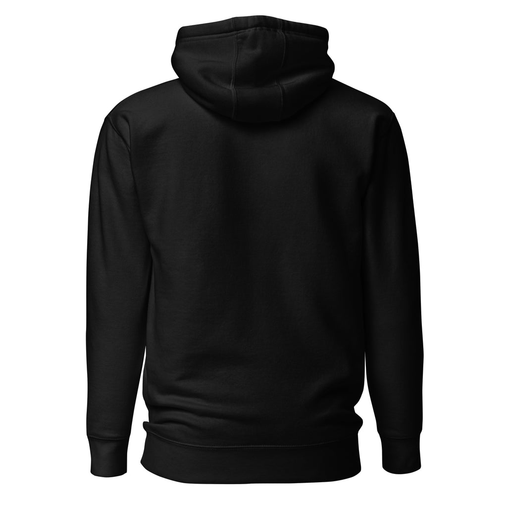 Polygon crypto hoodie - back view black