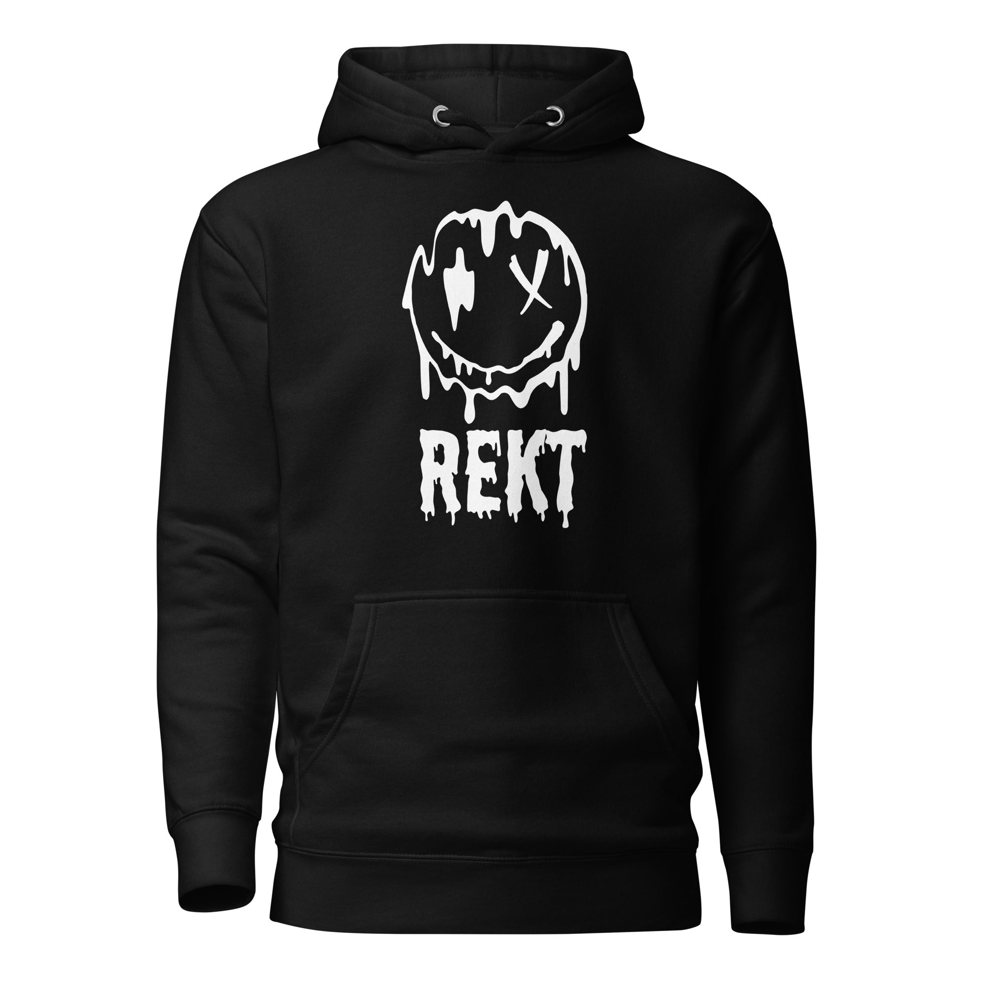 REKT crypto hoodie - back view