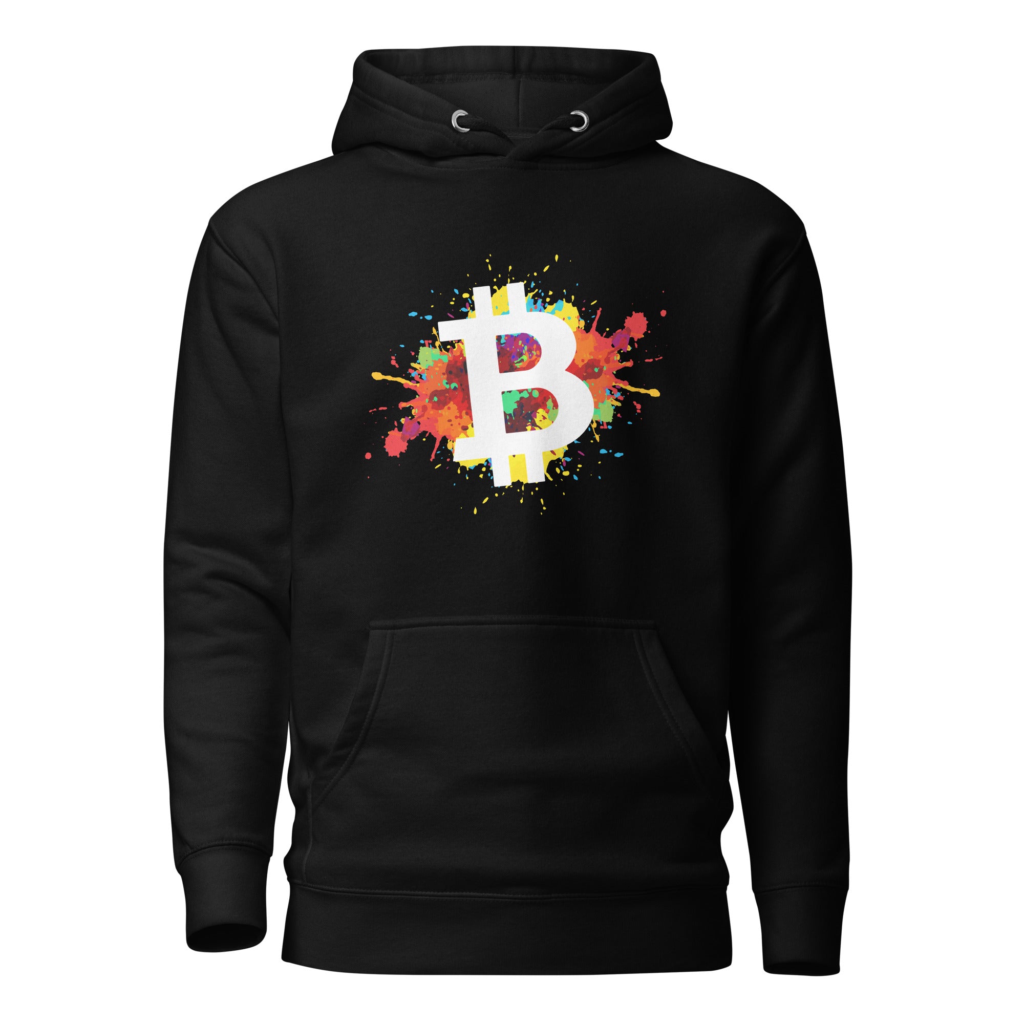 Bitcoin Splat Soft Cotton Pullover Hoodie