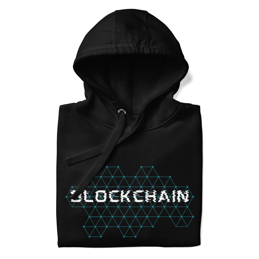 Blockchain crypto hoodie - side view
