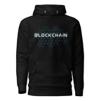 Blockchain Crypto Pullover Hoodie - front view with blockchain network graphic