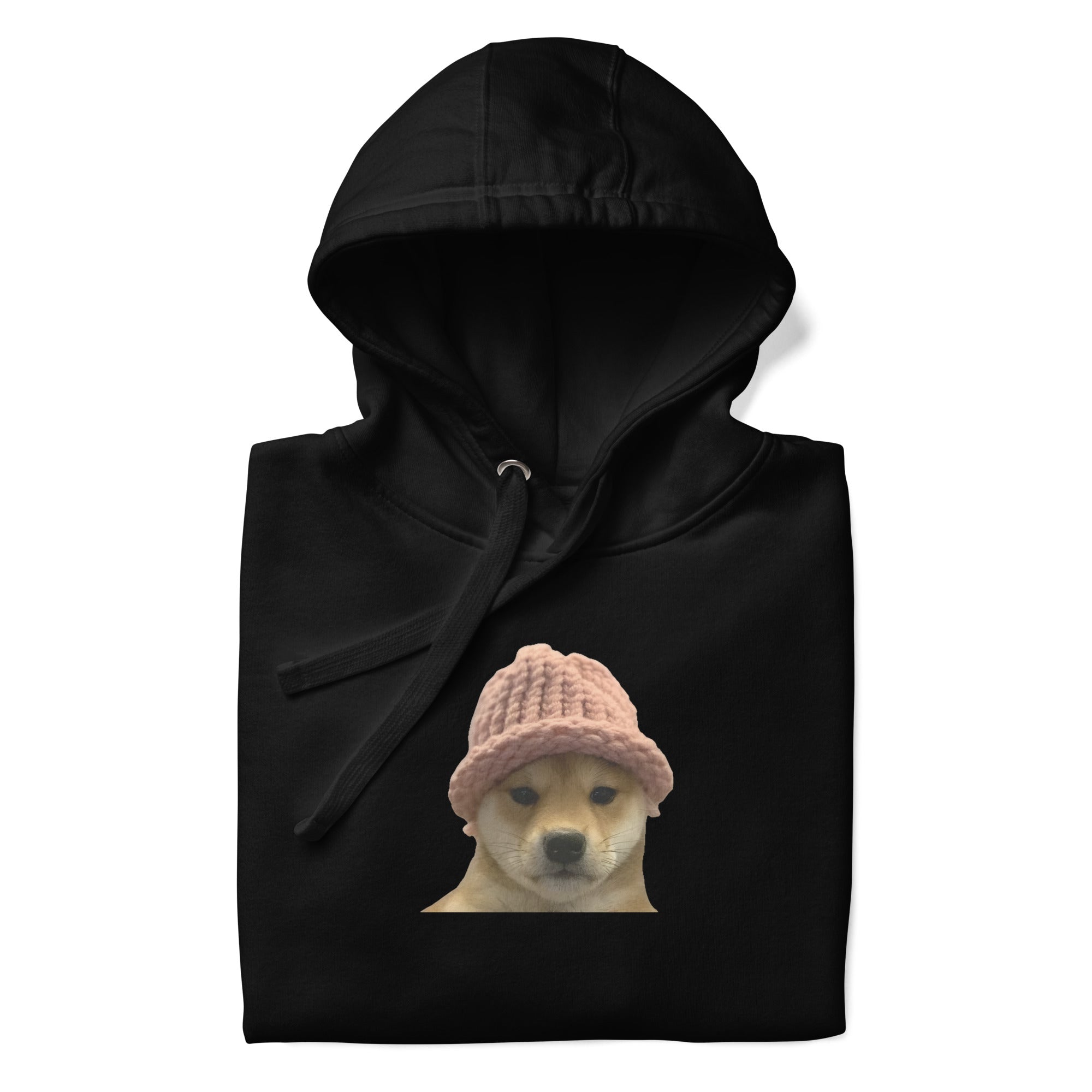 Dog Wif Hat Soft Cotton Pullover Hoodie