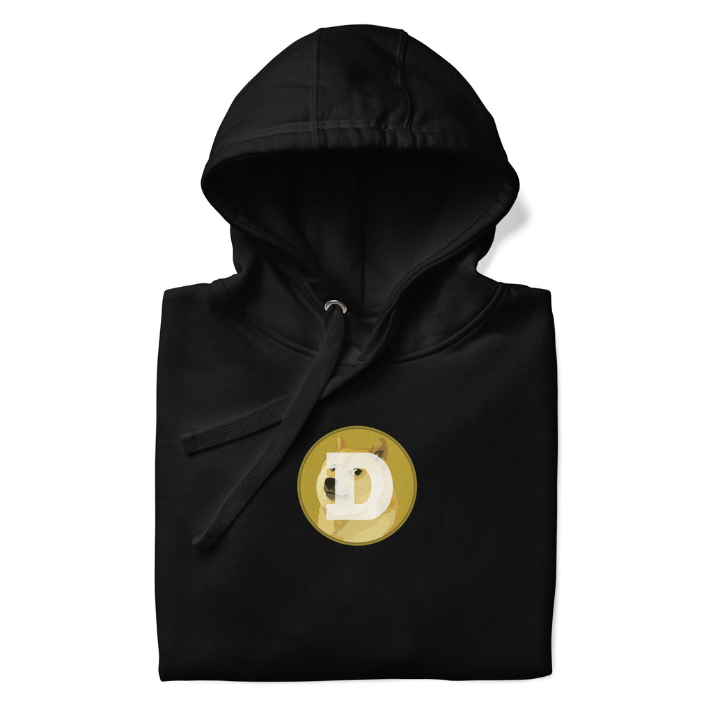 Dogecoin DOGE Pullover Hoodie - lifestyle worn view