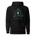 Kaspa Trilema Solved Crypto Pullover Hoodie - front view black