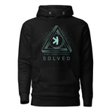 Kaspa Trilema Solved Crypto Pullover Hoodie - front view black