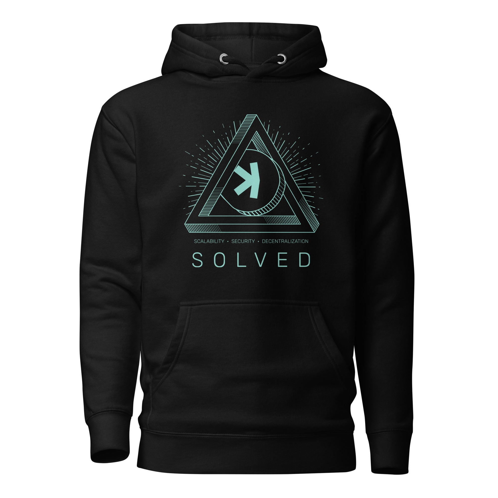 Kaspa Trilema Solved Soft Cotton Pullover Hoodie